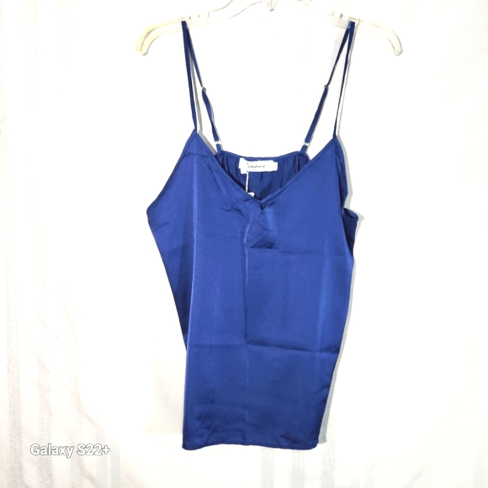 YIMANIE SPAGHETTI STRAPS NAVY BLUE TOP SIZE  2XL